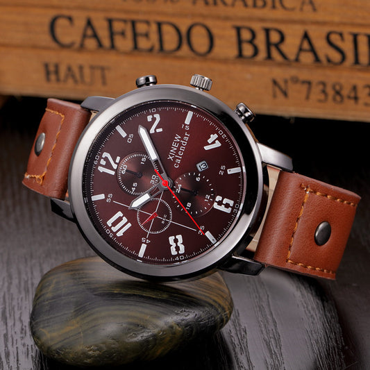 XINEW Mens Watches Male Calendar Military Army Quartz Clock
