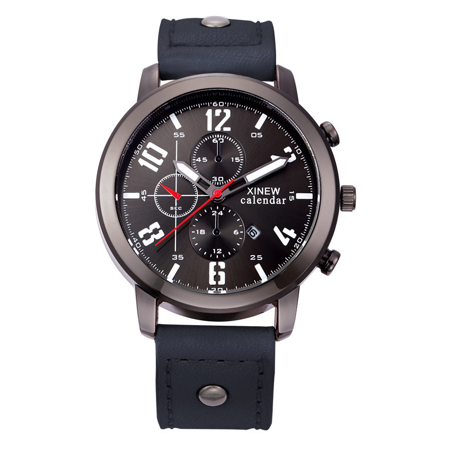 XINEW Mens Watches Male Calendar Military Army Quartz Clock