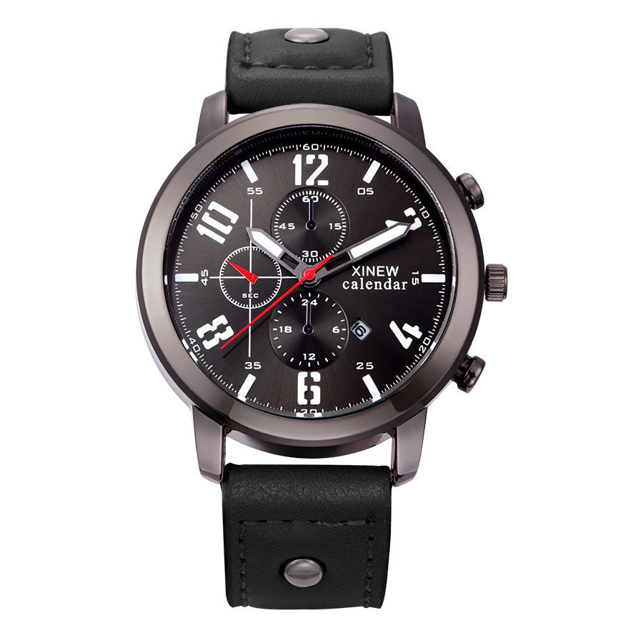 XINEW Mens Watches Male Calendar Military Army Quartz Clock